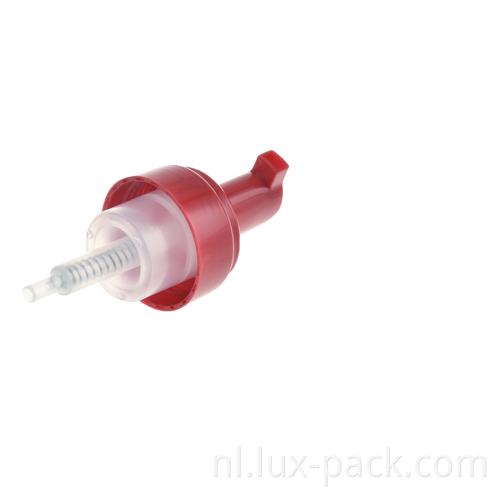 Schuimzeepdispenser fles past in staat Pompkoppen handzeep plastic pomp wit